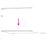 Produktbild för Utdragbar markis Ljusgrå 500 x 300 x 165 cm