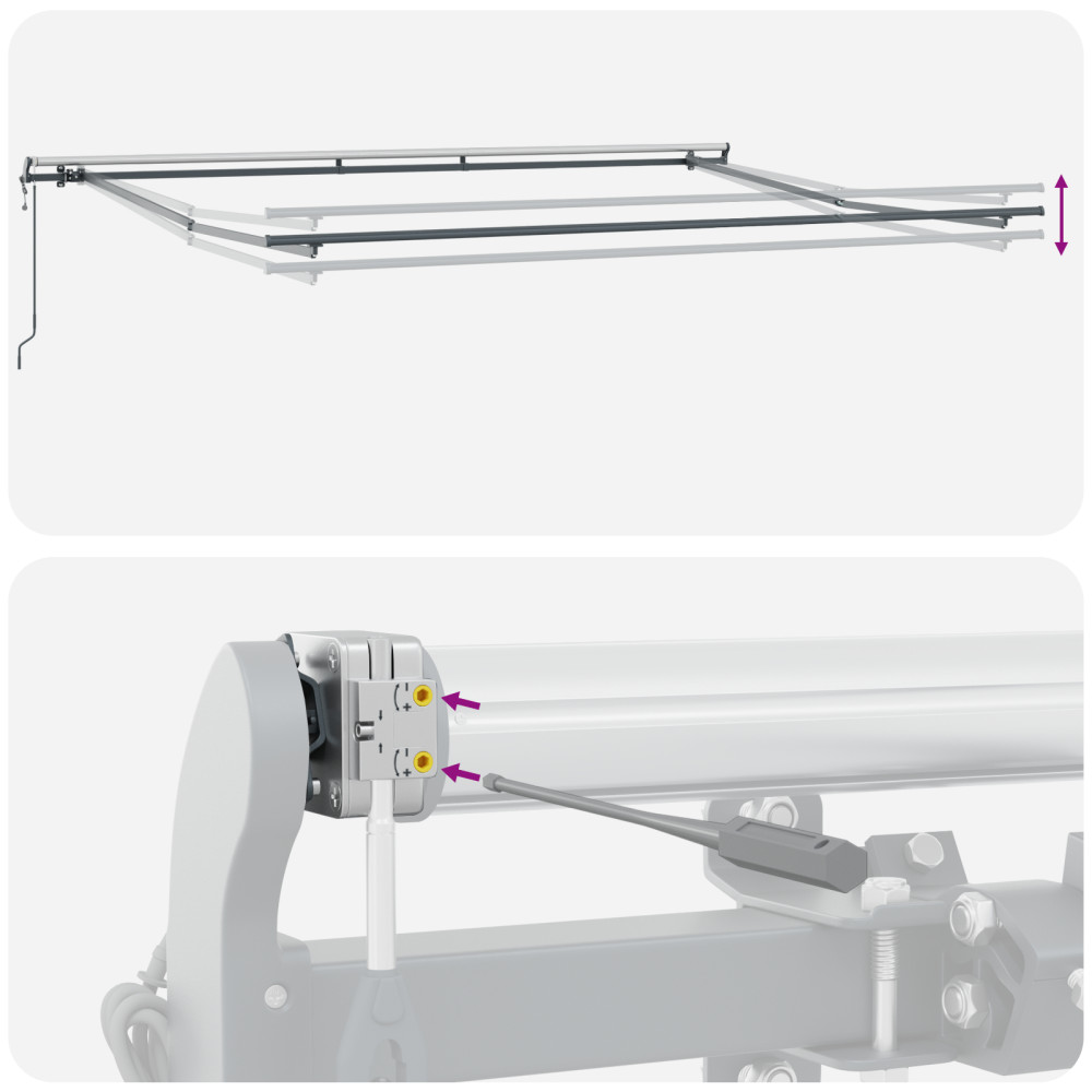 Produktbild för Utdragbar markis Ljusgrå 500 × 300 cm Duk och Aluminium
