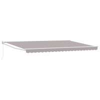 Produktbild för Utdragbar markis Ljusgrå 500 x 300 x 165 cm