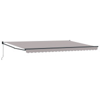 Produktbild för Utdragbar markis Ljusgrå 500 x 300 x 165 cm