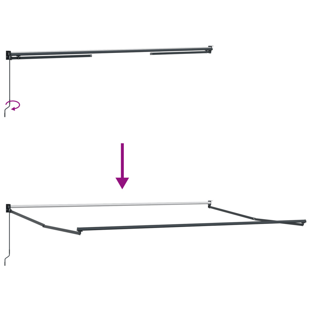 Produktbild för Utdragbar markis Ljusgrå 500 x 300 x 165 cm