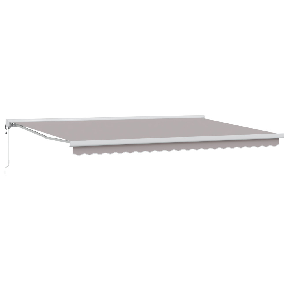 Produktbild för Utdragbar markis Ljusgrå 500 x 300 x 165 cm Tyg och Metall