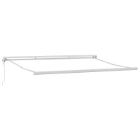 Produktbild för Utdragbar markis Ljusgrå 500 x 300 x 165 cm Tyg och Metall