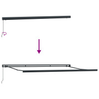 Produktbild för Utdragbar markis Ljusgrå 500 × 300 cm Canvas och Aluminium