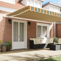 Produktbild för Utdragbar markis Flerfärgsdesign 500 × 300 cm