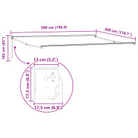 Produktbild för Utdragbar markis Flerfärgsdesign 500 × 300 cm