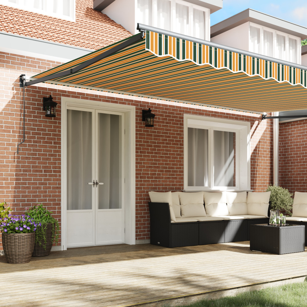 Produktbild för Utdragbar markis Flerfärgsdesign 500 × 300 cm