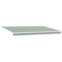 Produktbild för Markis Grön och Vit 500 × 300 cm Polyester och metall