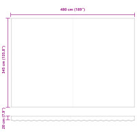 Produktbild för Utdragbar markis orange och brun 500 × 300 cm Duk och Aluminium