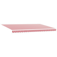 Produktbild för Utdragbar markis Röd och Vit 500 × 350 cm