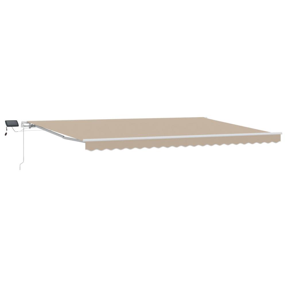 Produktbild för Utdragbar markis Beige 500 × 350 cm Duk och Aluminium