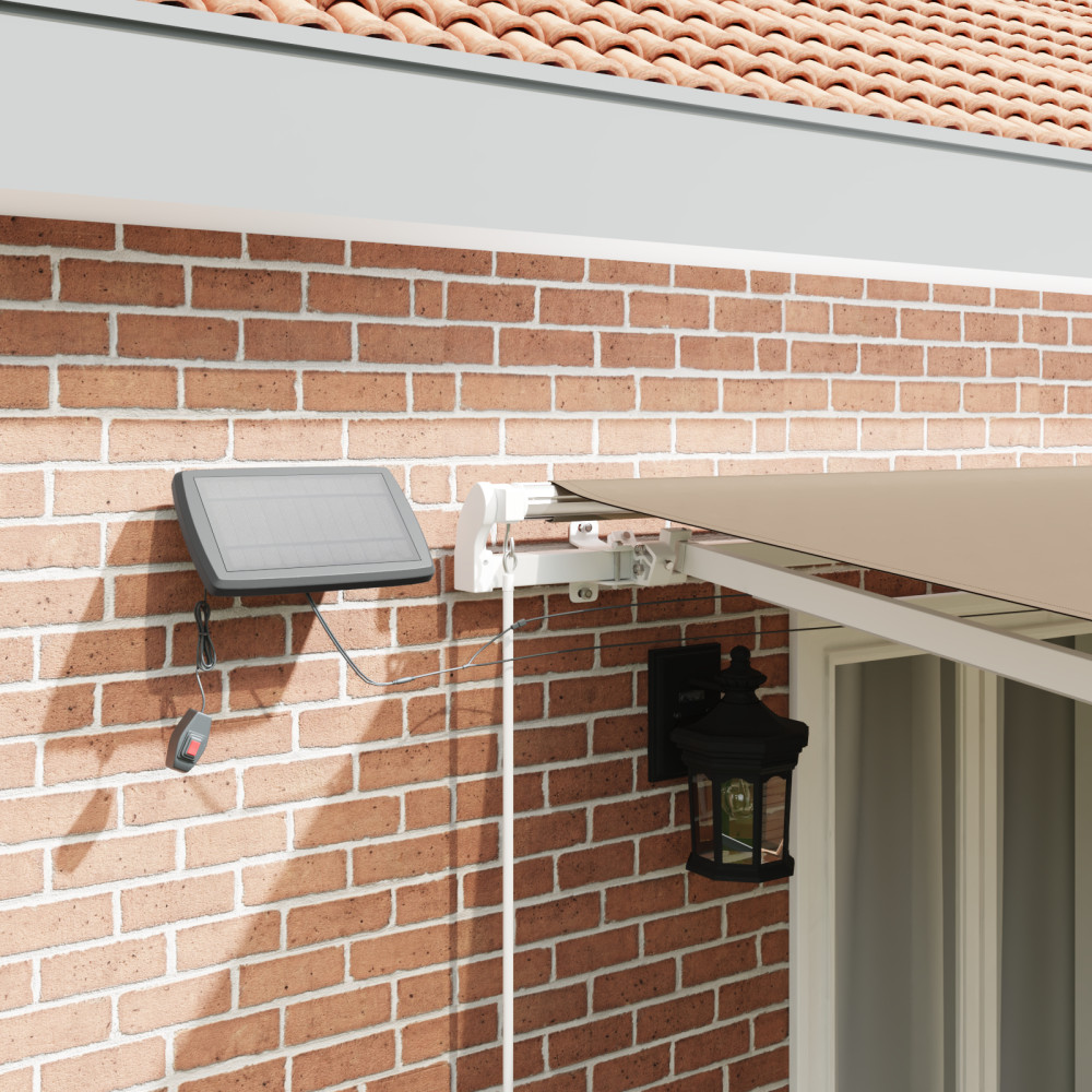 Produktbild för Utdragbar markis Beige 500 × 350 cm Duk och Aluminium