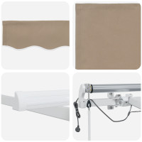 Produktbild för Utdragbar markis Beige 500 × 350 cm Polyester