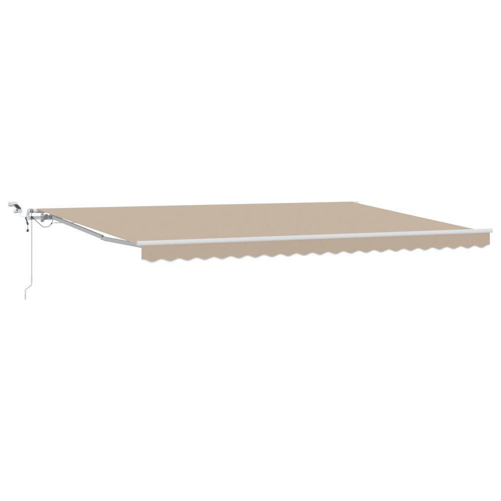 Produktbild för Utdragbar markis Beige 500 × 350 cm Polyester