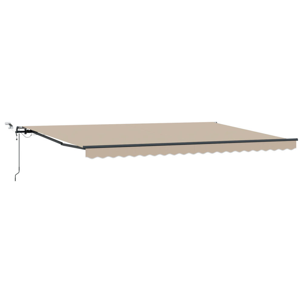 Produktbild för Utdragbar markis Beige 500 × 350 cm Polyester