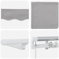 Produktbild för Utdragbar markis Ljusgrå 500 × 350 cm Duk och Aluminium