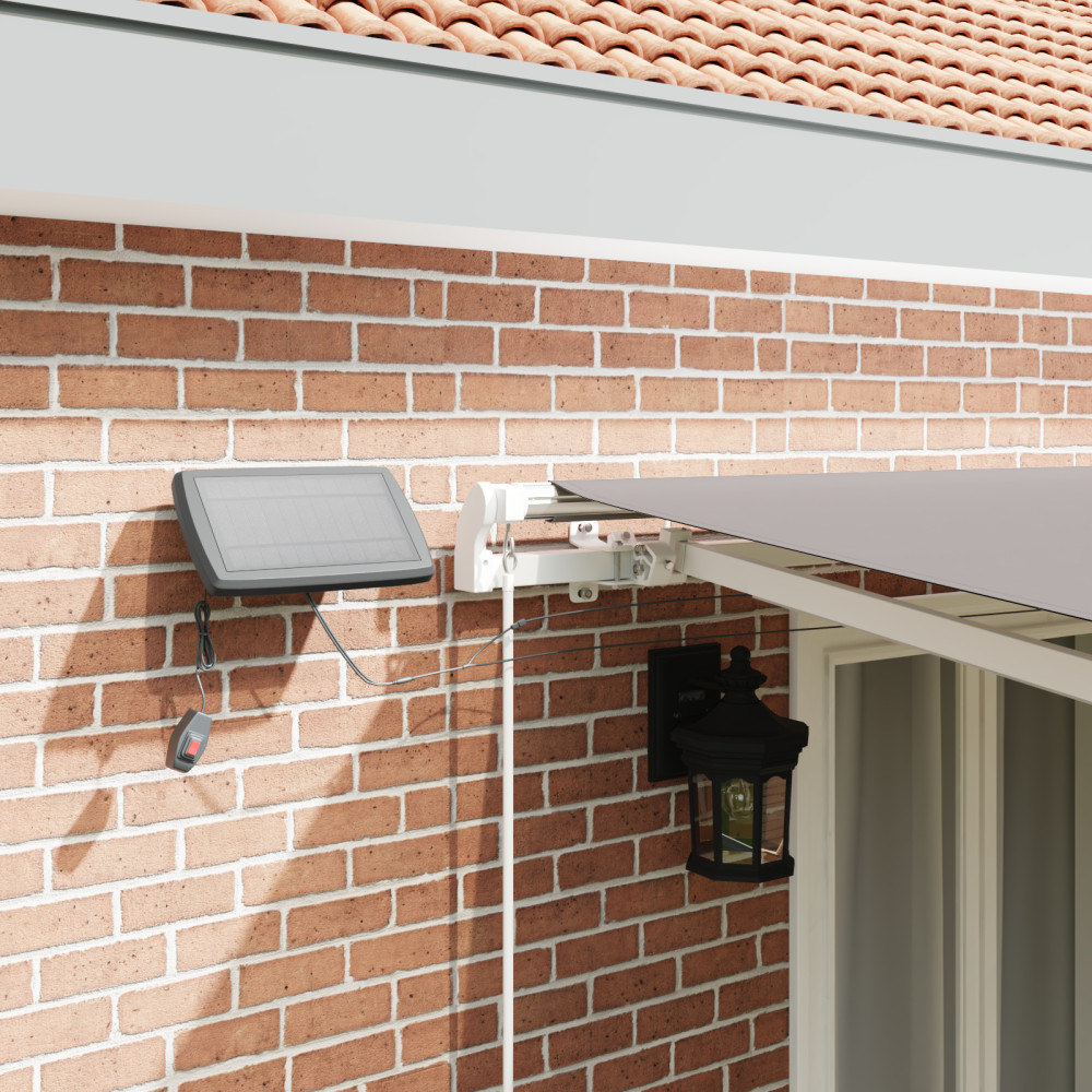Produktbild för Utdragbar markis Ljusgrå 500 × 350 cm Duk och Aluminium