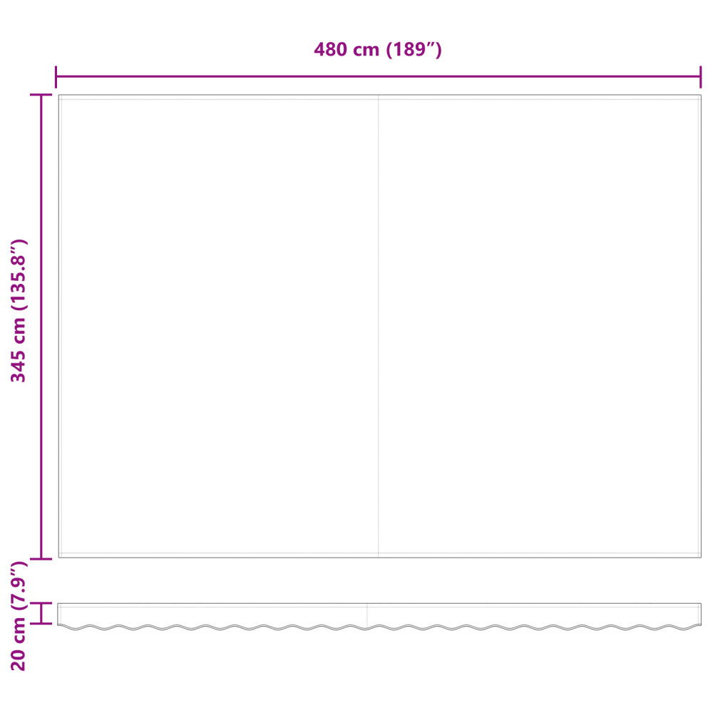 Produktbild för Utdragbar markis Ljusgrå 500 × 350 cm Duk och Aluminium