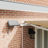 Produktbild för Utdragbar markis Grön och gul 500 × 350 cm Duk och Aluminium