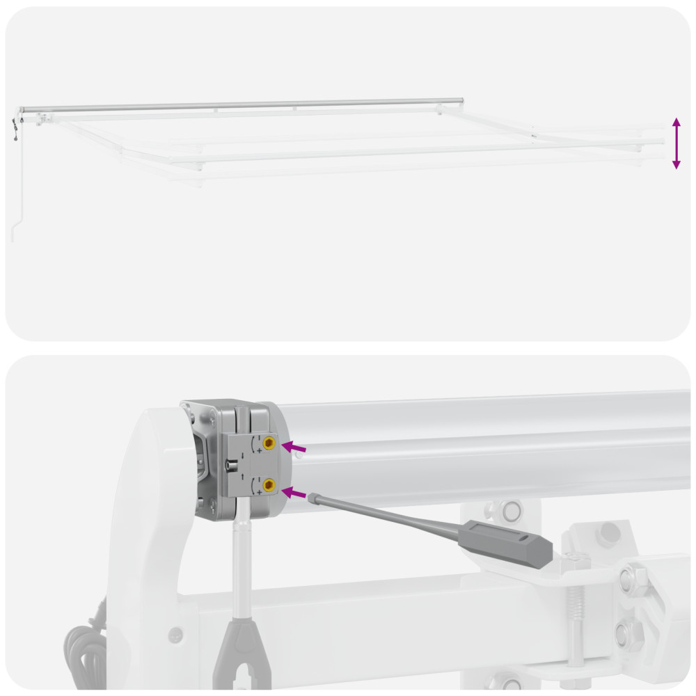 Produktbild för Utdragbar markis Grön och Vit 500 × 350 cm Duk och Aluminium