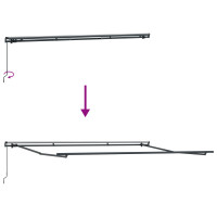 Produktbild för Utdragbar markis Grön och Vit 500 × 350 cm