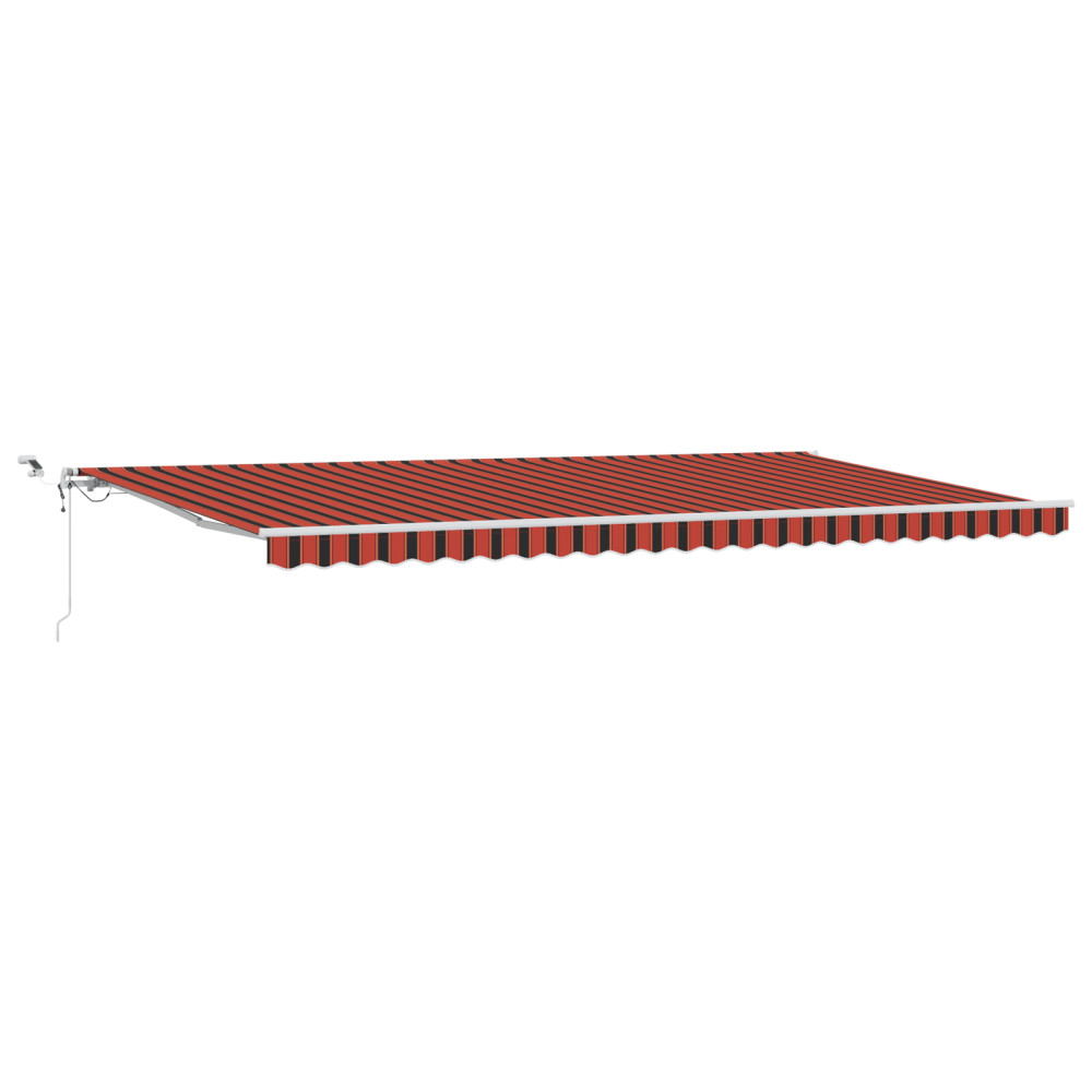 Produktbild för Utdragbar markis Orange och Brunt 600 × 300 cm Polyester