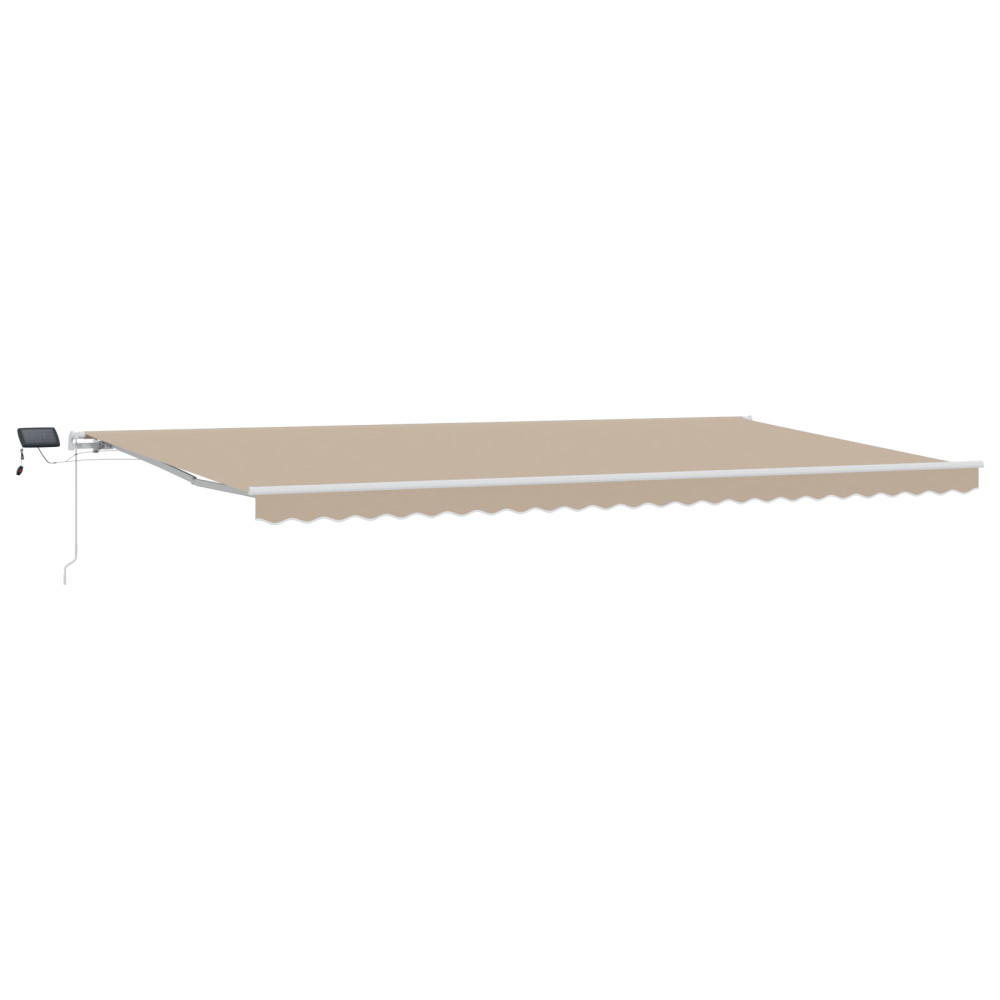 Produktbild för Utdragbar markis Beige 600 × 300 cm Duk och Aluminium