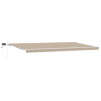 Produktbild för Utdragbar markis Beige 600 × 300 cm Duk och Aluminium