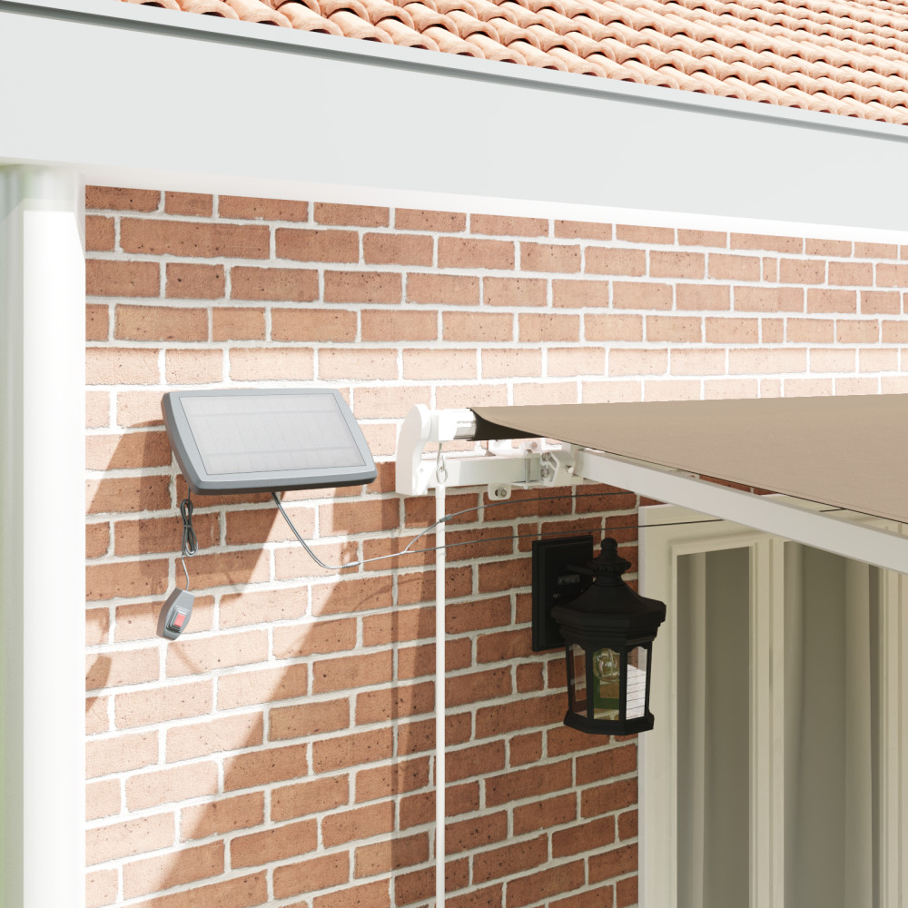 Produktbild för Utdragbar markis Beige 600 × 300 cm Duk och Aluminium