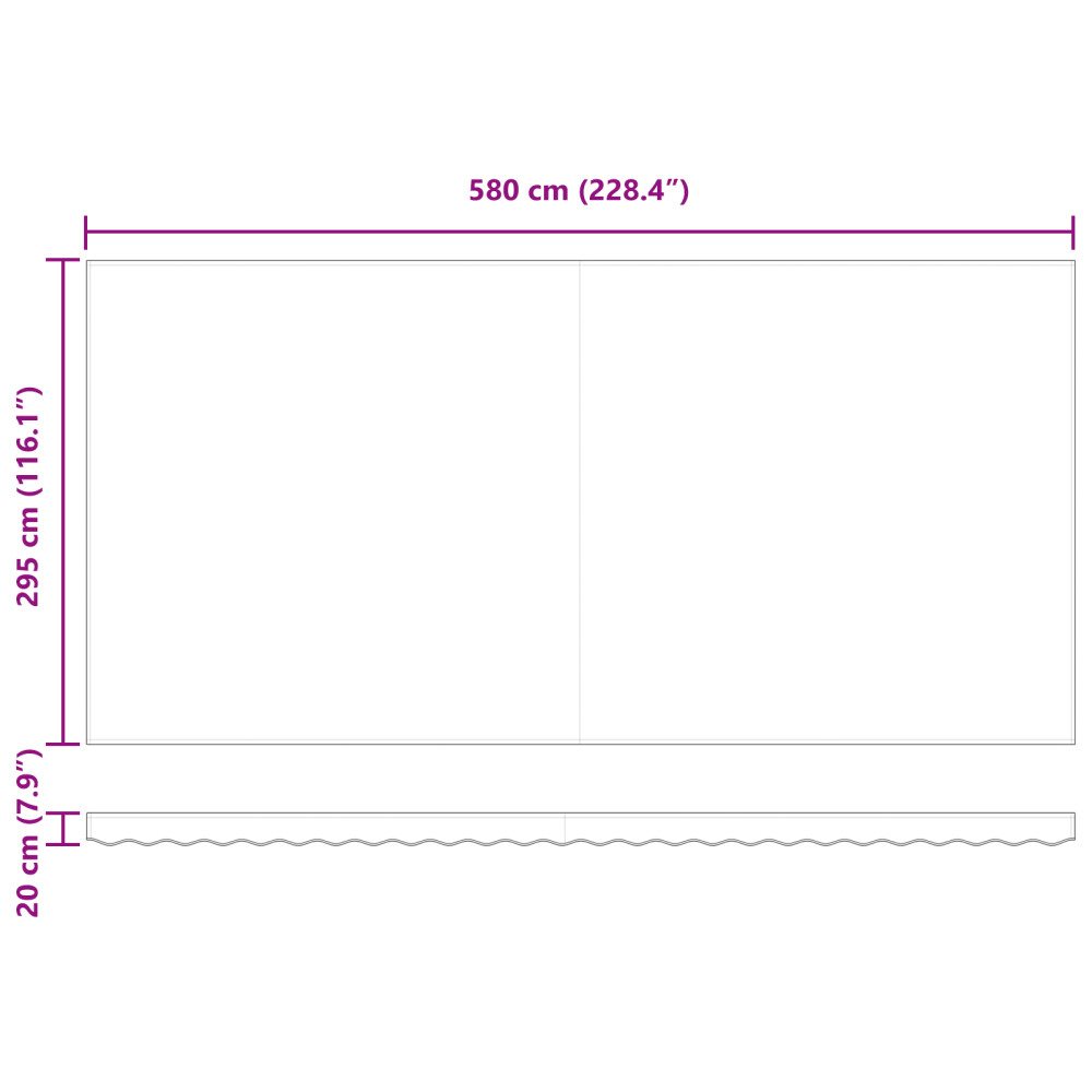 Produktbild för Utdragbar markis Beige 600 × 300 cm Duk och Aluminium