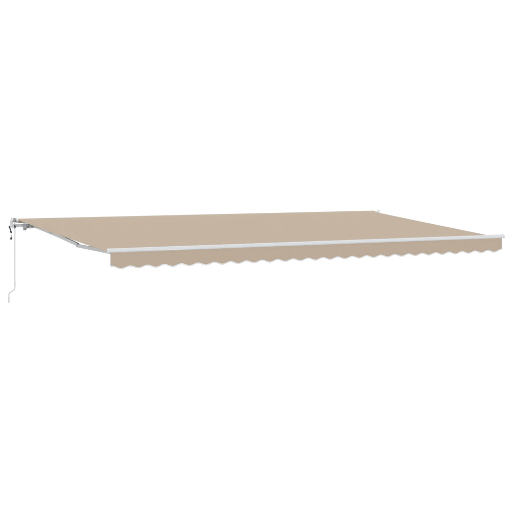 Produktbild för Utdragbar markis Beige 600 × 300 cm Duk och Aluminium