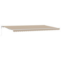Produktbild för Utdragbar markis Beige 600 × 300 cm Duk och Aluminium