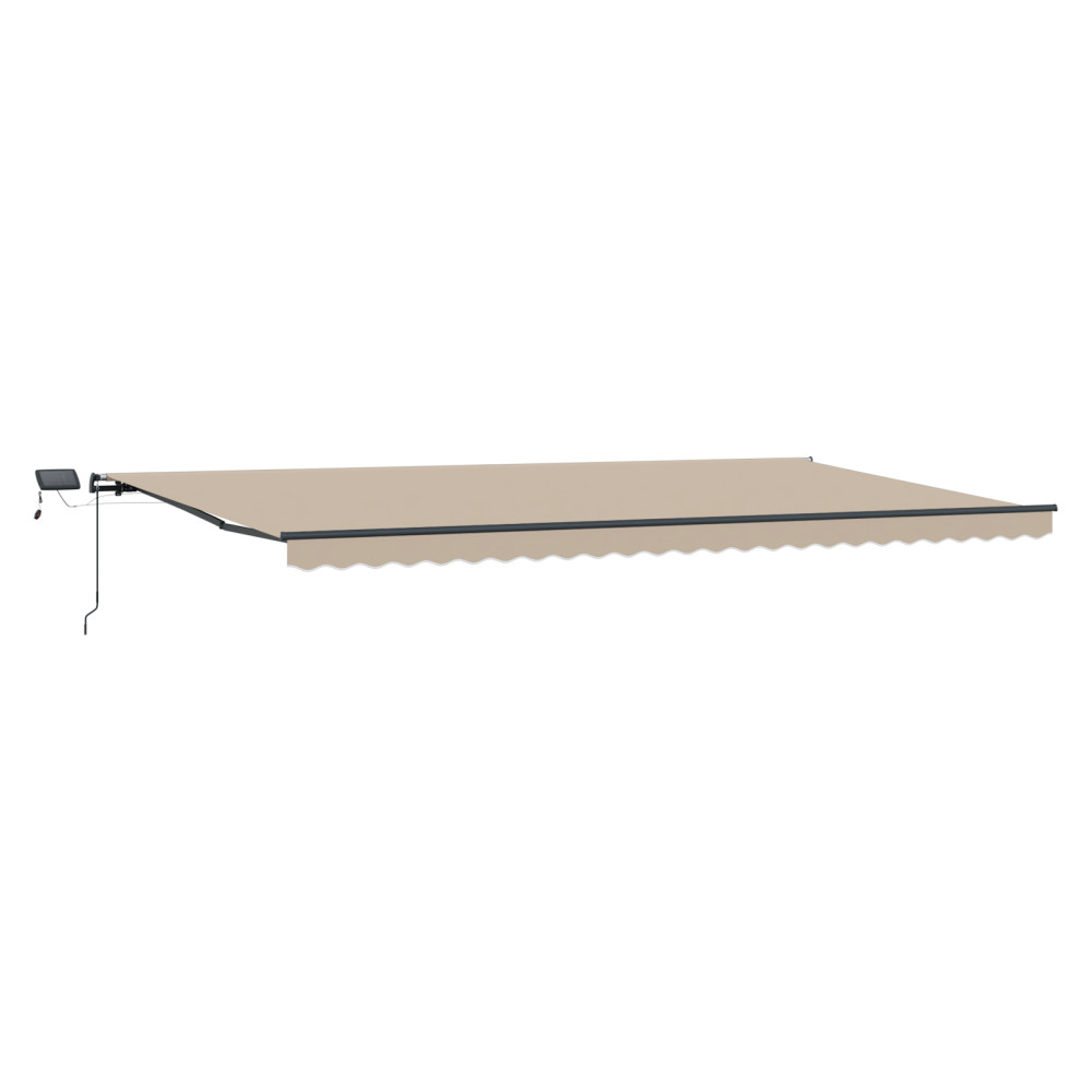 Produktbild för Utdragbar markis Beige 600 × 300 cm Duk och Aluminium