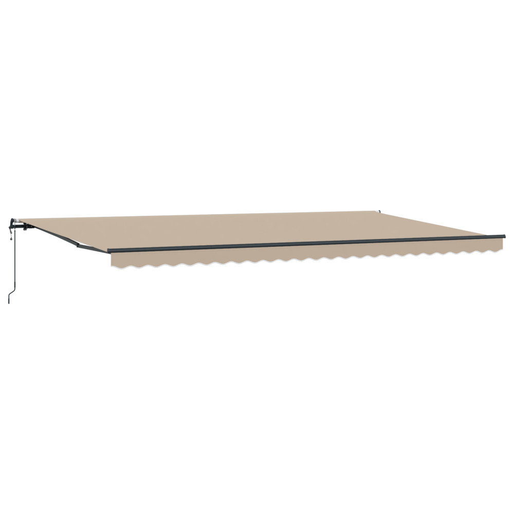 Produktbild för Utdragbar markis Beige 600 × 300 cm Duk och Aluminium