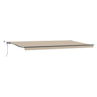 Produktbild för Utdragbar markis Beige 600 × 300 cm Polyester