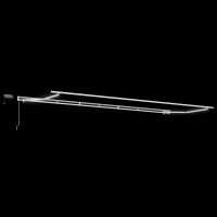 Produktbild för Utdragbar markis Grön och Vit 600 × 300 cm Duk och Aluminium
