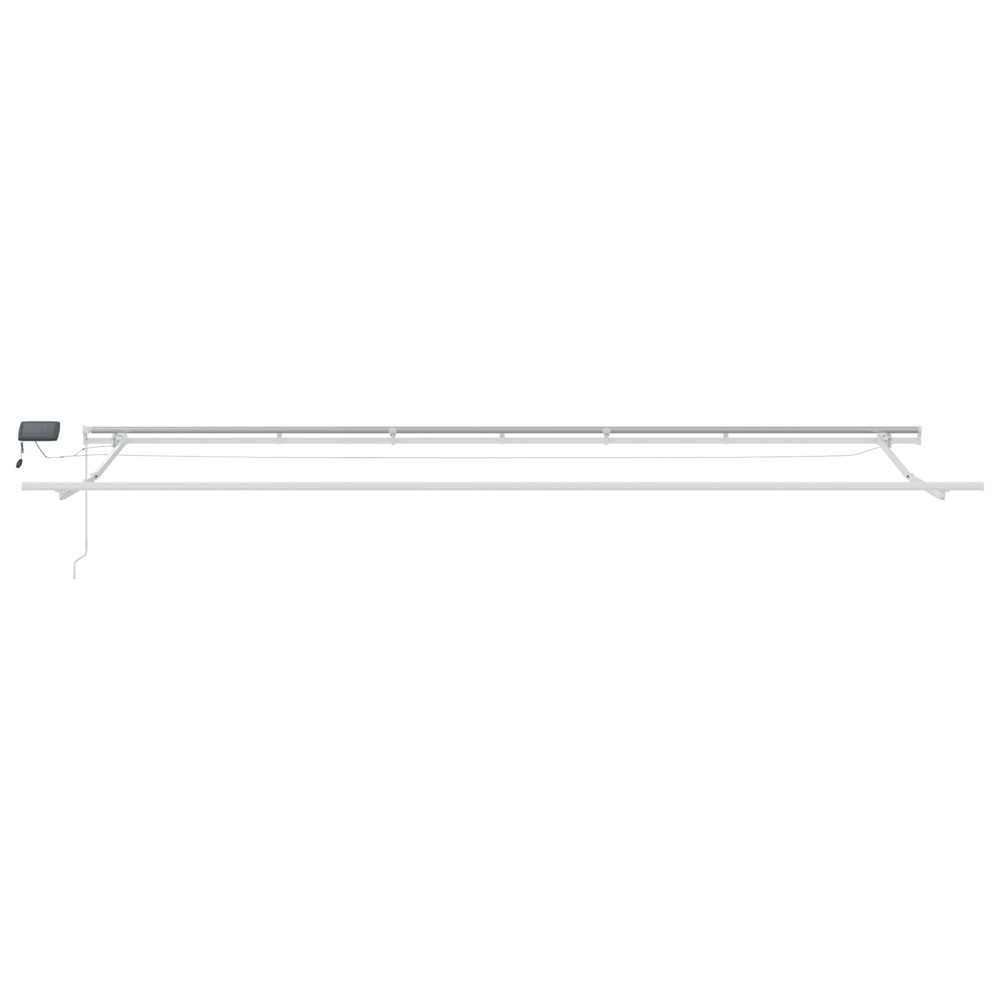 Produktbild för Utdragbar markis Grön och Vit 600 × 300 cm Duk och Aluminium
