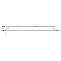 Produktbild för Utdragbar markis Grön och Vit 600 × 300 cm Duk och Aluminium