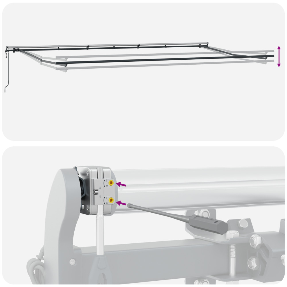 Produktbild för Utdragbar markis Grön och Vit 600 × 300 cm Duk och Aluminium