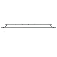 Produktbild för Utdragbar markis Grön och Vit 600 × 300 cm Duk och Aluminium