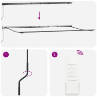 Produktbild för Utdragbar markis Grön och Vit 600 × 300 cm Duk och Aluminium