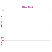 Produktbild för Utdragbar markis Grön och gul 600 × 350 cm