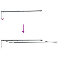 Produktbild för Utdragbar markis Grön och gul 600 × 350 cm