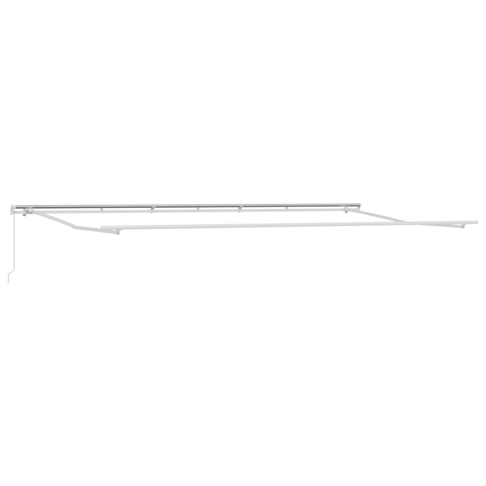Produktbild för Utdragbar markis Grön och Vit 600 × 350 cm