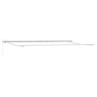 Produktbild för Utdragbar markis Grön och Vit 600 × 350 cm