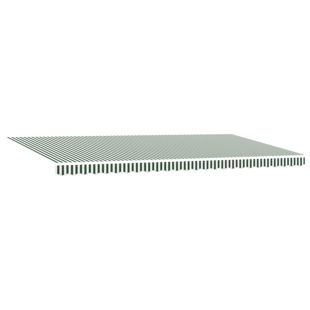 Produktbild för Utdragbar markis Grön och Vit 600 × 350 cm