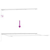 Produktbild för Utdragbar markis Grön och Vit 600 × 350 cm