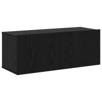 Produktbild för TV-bänkset 7 pcs Svart Ek 100 x 30 x 30 cm Konstruerat trä