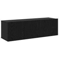 Produktbild för TV-bänkset 7 pcs Svart Ek 100 x 30 x 30 cm Konstruerat trä