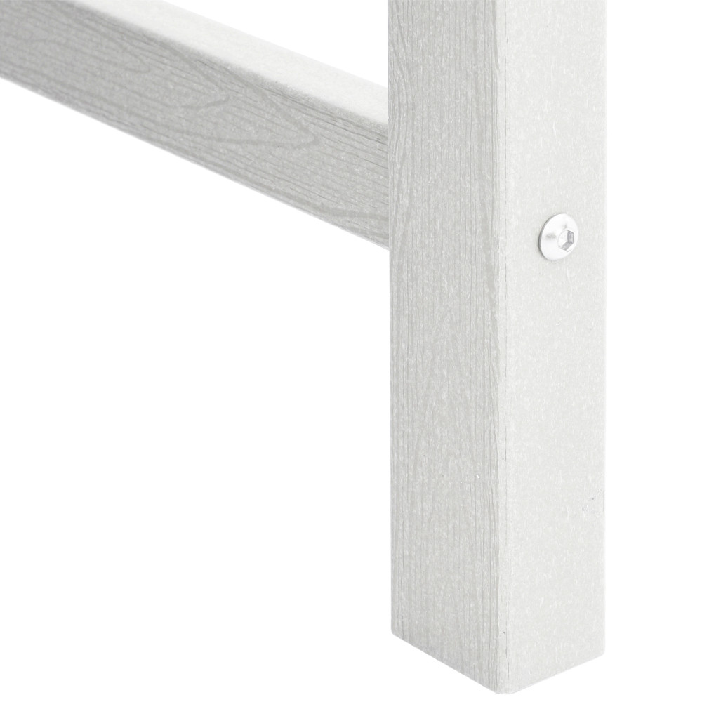 Produktbild för Trädgård Stol 4 pcs Vit 65.5 x 59 x 88 cm polyeten